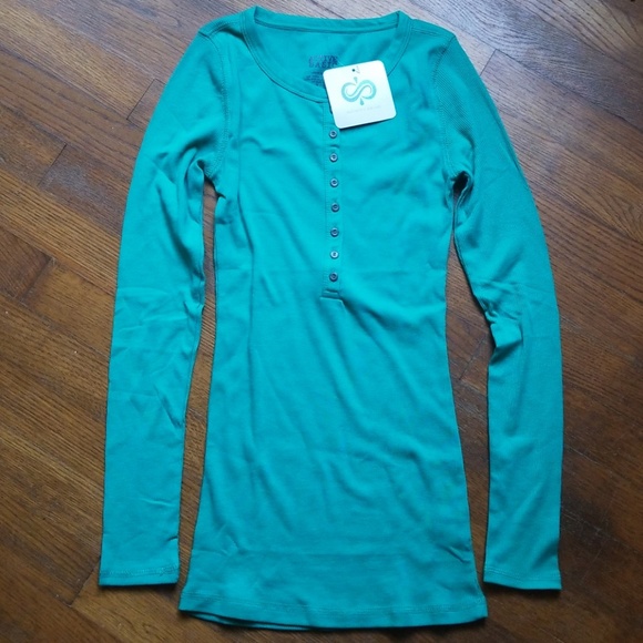 Infinity Raine Tops - SOLD Infinity Raine active basic teal henley